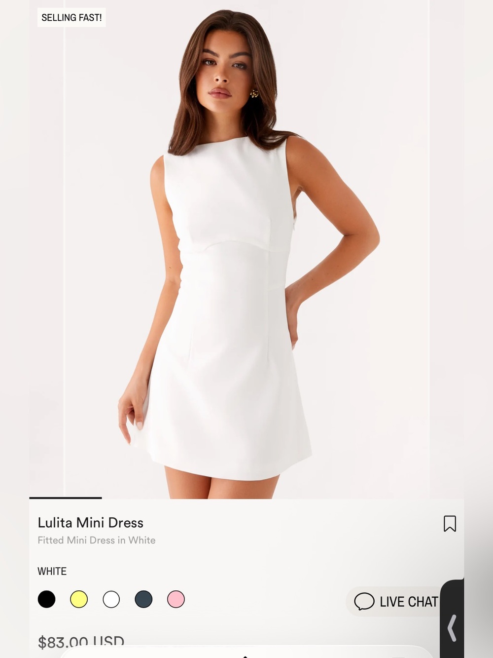 PepperMayo Mini Dress in White